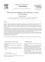 Older people and adherence with medication - A review of the literature.pdf