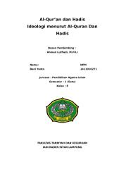 Al Qur'an Hadis UAS Beni Yanto.docx