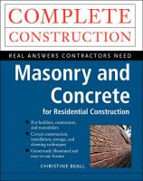 [Architecture Ebook] Masonry and Concrete for Residential Construction.pdf