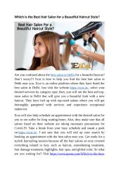 Which is the best hair salon for a beautiful haircut style (1).docx